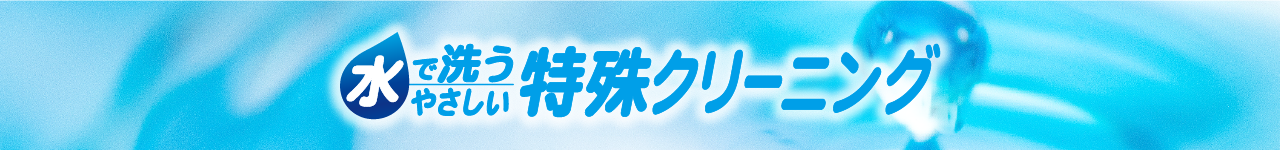 水で洗うやさしい特殊クリーニング